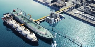 Planta flotante de energía con turbinas de gas