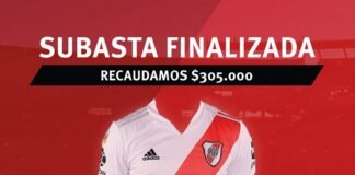 Fundación River finalizó la subasta solidaria con más de 300.000 pesos recolectados