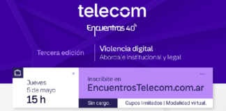5/5 – 15 hs – Encuentro 4.0: “Violencia digital” – Invita Telecom