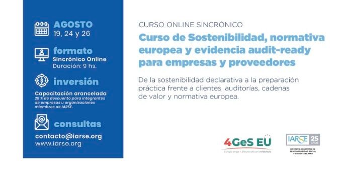 Curso de Sostenibilidad normativa europea y evidencia audit-ready_Mailing