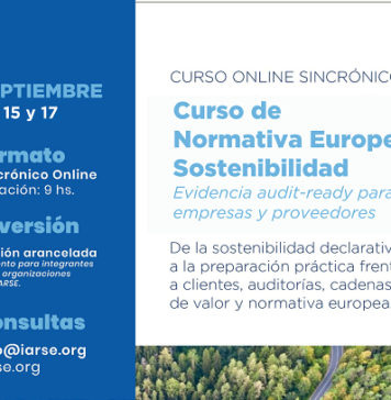 Normativa Europea y sostenibilidad: IARSE y 4GeS EU presentan una nueva formación especializada