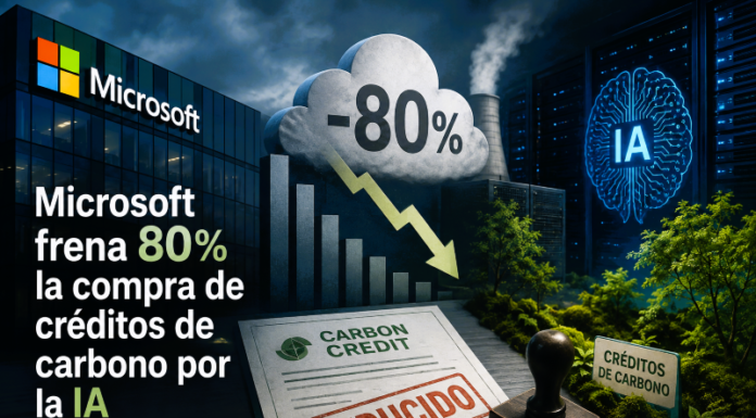 Microsoft frena 80% la compra de créditos de carbono por la IA